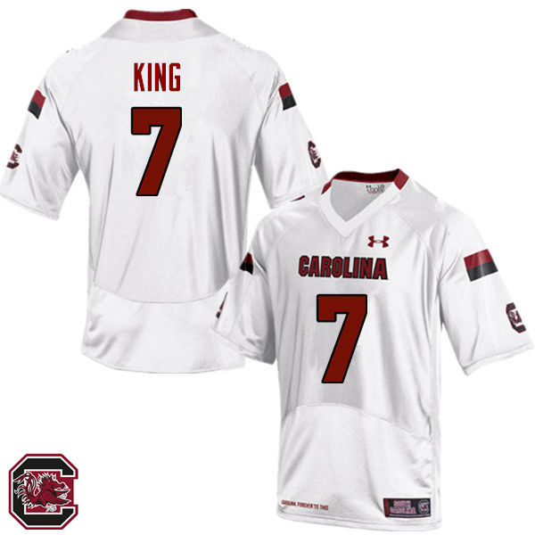 Men South Carolina Gamecocks #7 Jamarcus King College Football Jerseys Sale-White